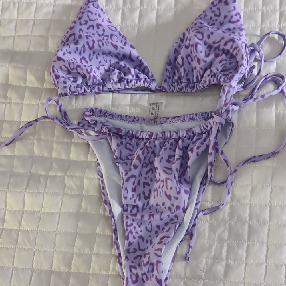 SHEIN Lavender Animal Print Bikini